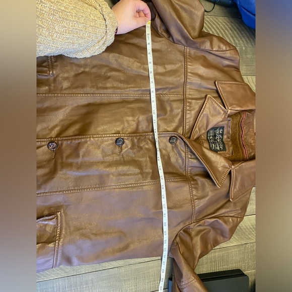 Vintage Sears The Leather Shop leather coat with faux fur lining - Picture 14 of 15